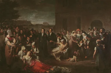 Jean-Louis Alibert Treating Typhoid Patients at the Hopital Saint-Louis